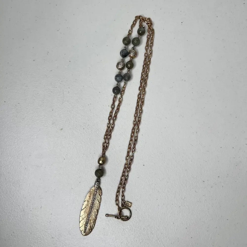 TAT2 Designs Feather Pendant Necklace